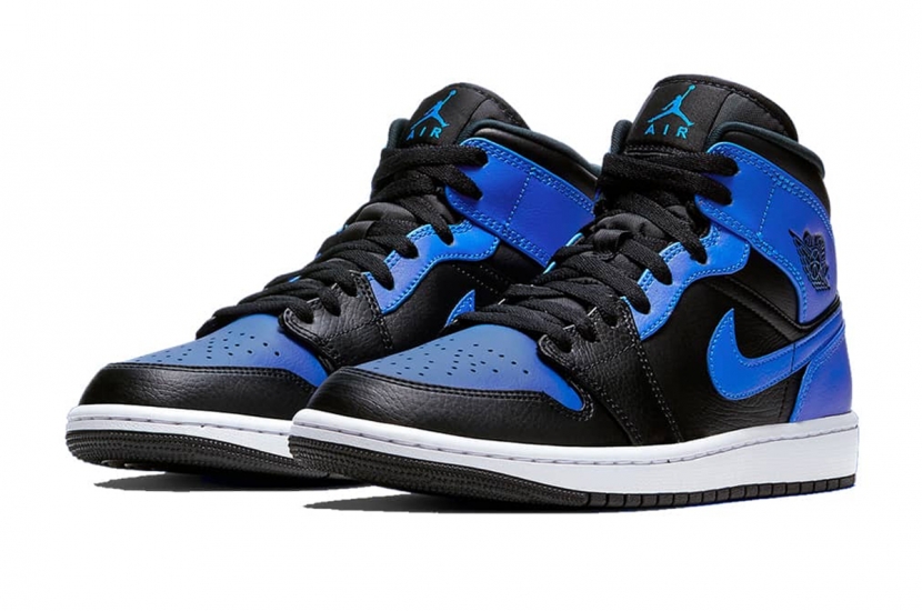 AIR JORDAN 1 MID HYPER ROYAL MEN [554724-077]