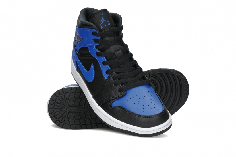 AIR JORDAN 1 MID HYPER ROYAL MEN [554724-077]