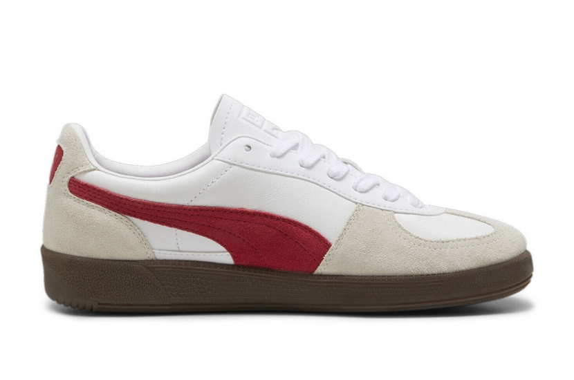 PUMA PALERMO LEATHER ‘WHITE CLUB RED’ [396464-05]