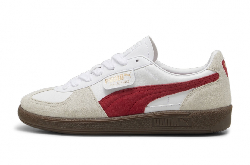 PUMA PALERMO LEATHER ‘WHITE CLUB RED’ [396464-05]