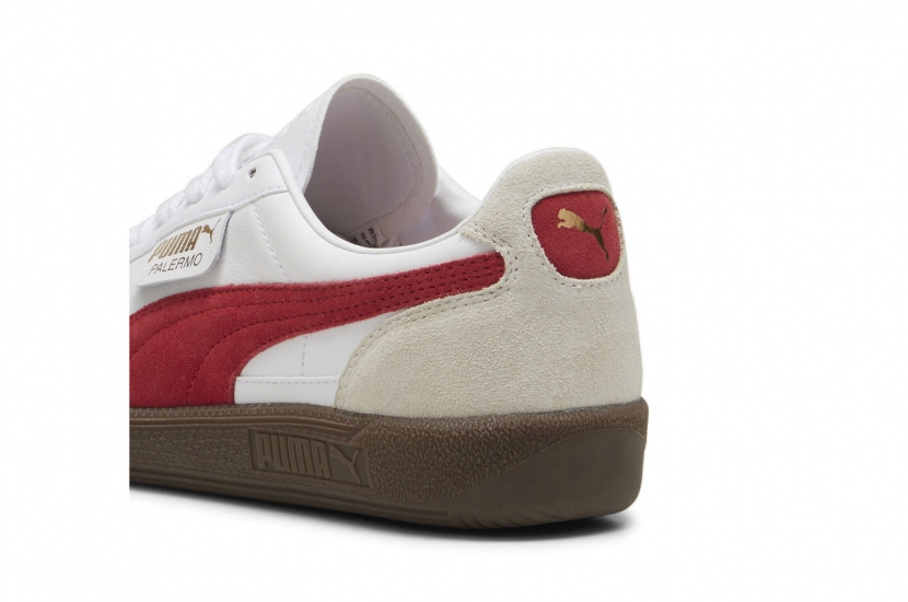 PUMA PALERMO LEATHER ‘WHITE CLUB RED’ [396464-05]