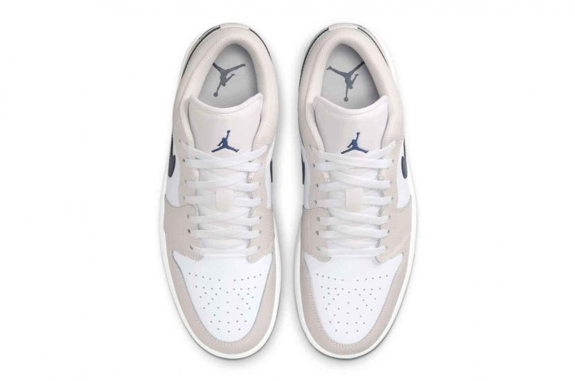 AIR JORDAN 1 LOW MIDNIGHT NAVY NEUTRAL GREY [553558-146]