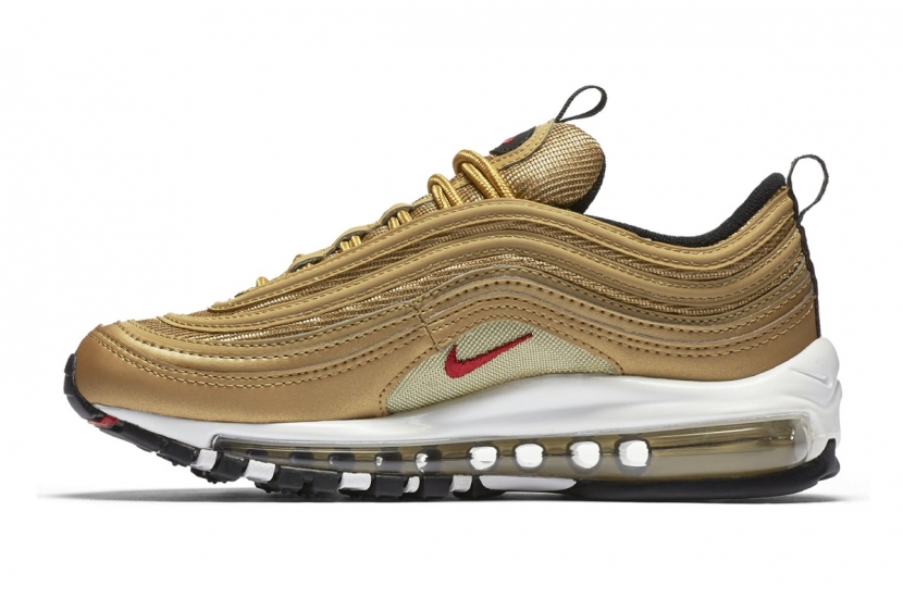 AIR MAX 97 METALLIC GOLD TRAINERS (GS) [918890-700]