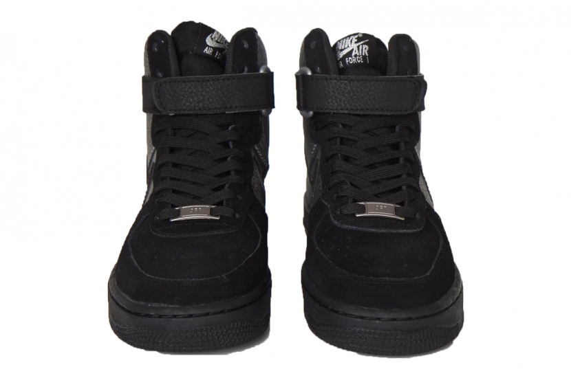 AIR FORCE 1 HIGH PREMIUM METALLIC BLACK SILVER [654440-003]