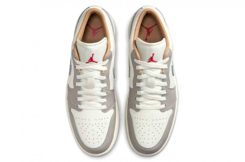 AIR JORDAN 1 LOW RED COLLEGE GREY [553558-169]