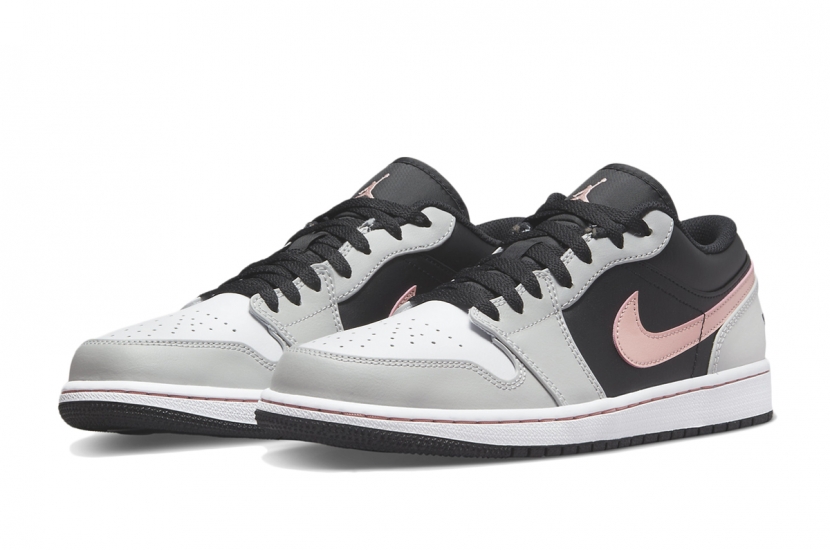 AIR JORDAN 1 LOW BLACK GREY PINK [553558-062]