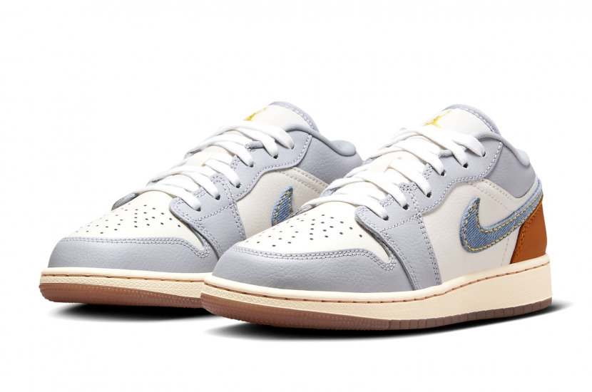AIR JORDAN 1 LOW REPAIRED DENIM SWOOSH GS [FZ5046-041]