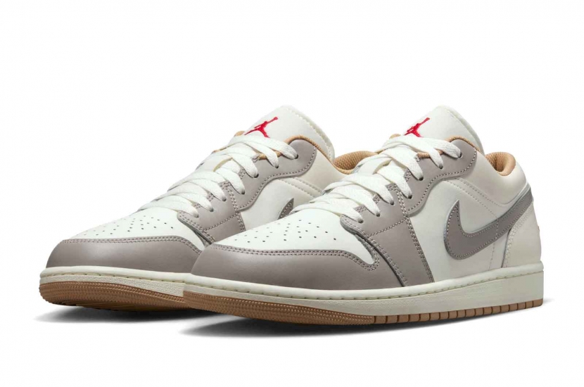 AIR JORDAN 1 LOW RED COLLEGE GREY [553558-169]