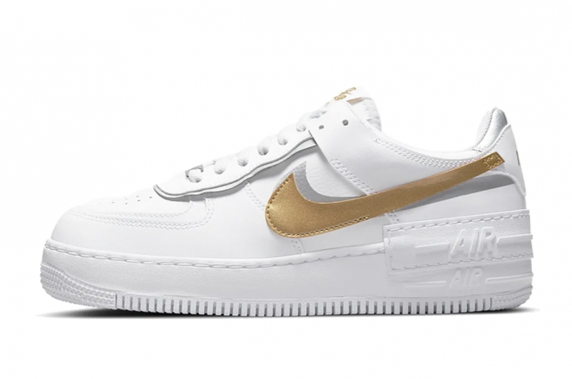 AIR FORCE 1 SHADOW WHITE METALLIC GOLD [DM3064-100]