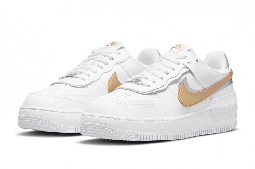 AIR FORCE 1 SHADOW WHITE METALLIC GOLD [DM3064-100]