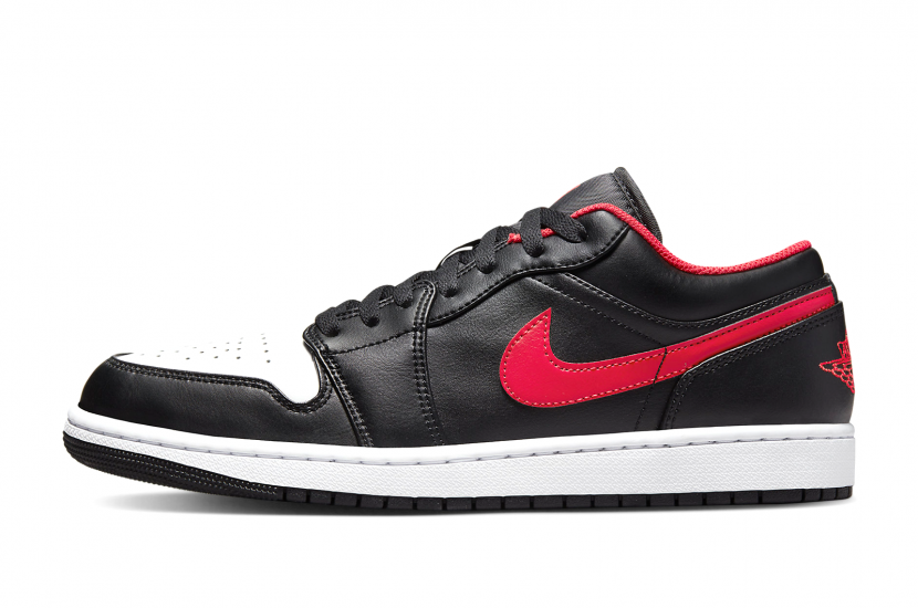 AIR JORDAN 1 LOW BLACK FIRED RED [553558-063]