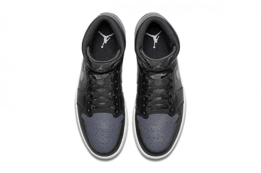 AIR JORDAN 1 MID BLACK DARK GREY [554725-041]