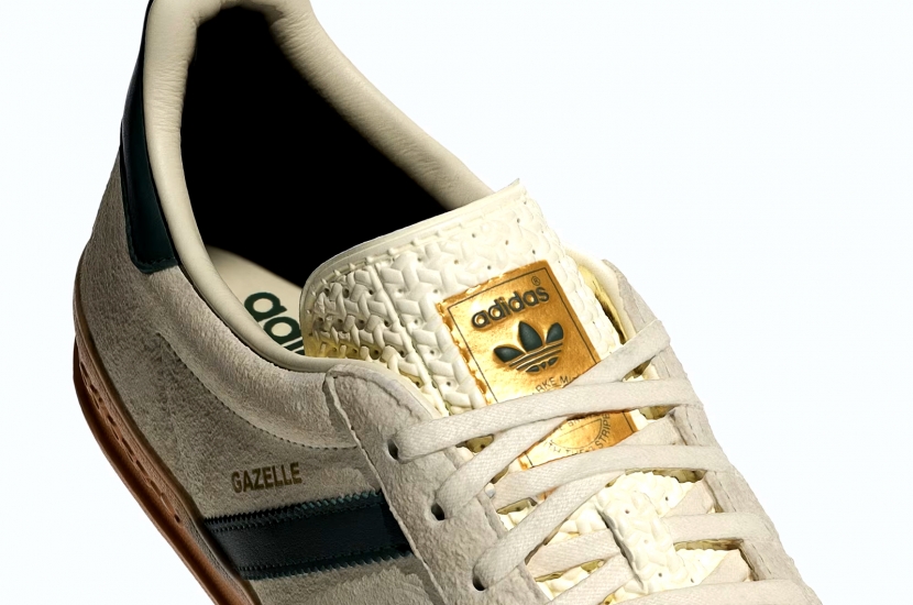 GAZELLE INDOOR CREAM WHITE COLLEGIATE GREEN GUM [IH7502]