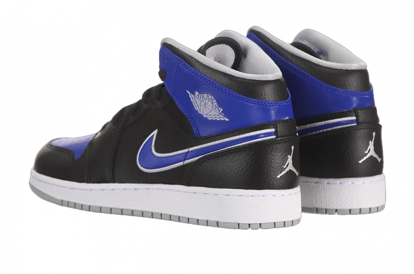 AIR JORDAN 1 MID GS BLACK ROYAL [554725-007]