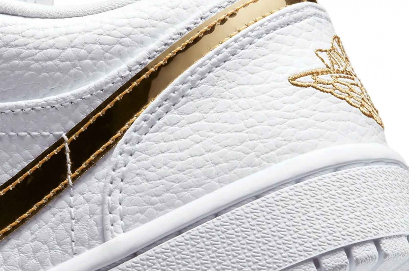 AIR JORDAN 1 LOW WHITE METALLIC GOLD W [CZ4776-100]