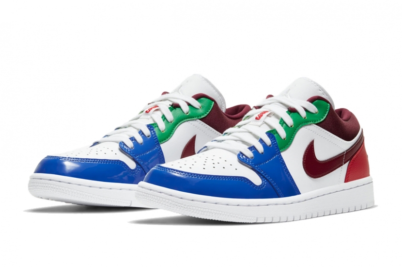 AIR JORDAN 1 LOW W WHITE MULTI COLOR [DB5455-100]