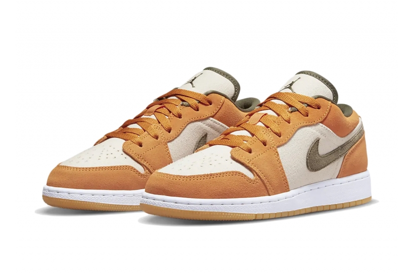 AIR JORDAN 1 LOW ORANGE OLIVE (GS) [DJ0342-102]