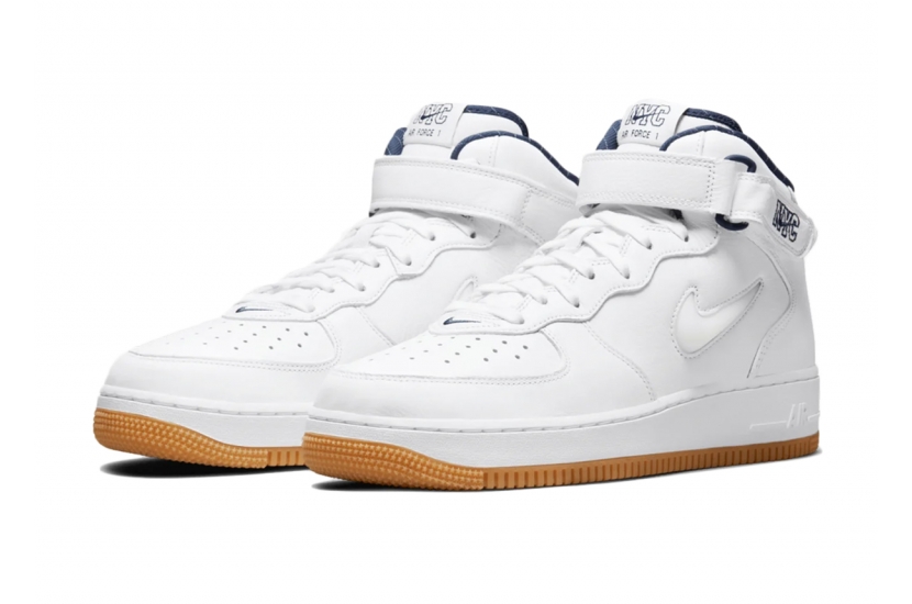 AIR FORCE 1 MID JEWEL NYC WHITE MIDNIGHT NAVY [DH5622-100]