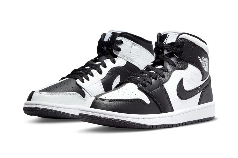 AIR JORDAN 1 MID SPLIT BLACK WHITE W [DR0501-101]