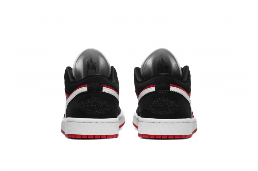 AIR JORDAN 1 LOW BLACK WHITE GYM RED [DC0774-016]