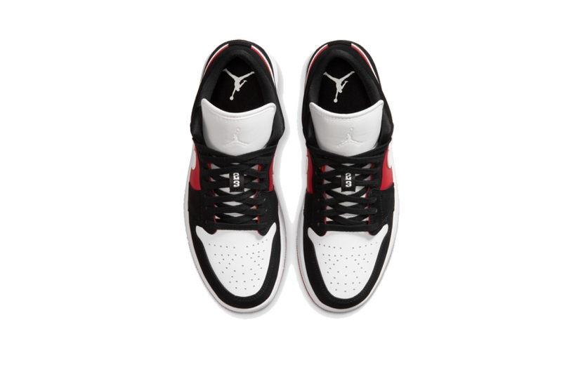 AIR JORDAN 1 LOW BLACK WHITE GYM RED [DC0774-016]