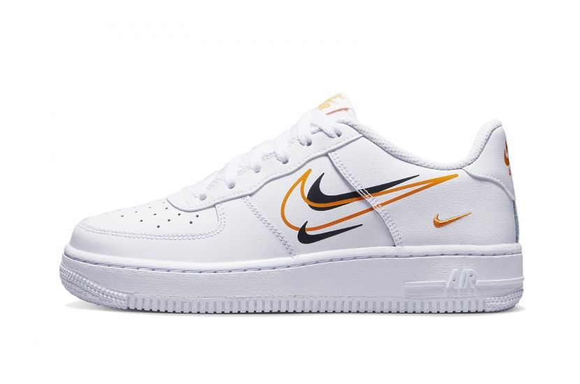 AIR FORCE 1 MULTI SWOOSH WHITE ORANGE GS [DV7141-100]