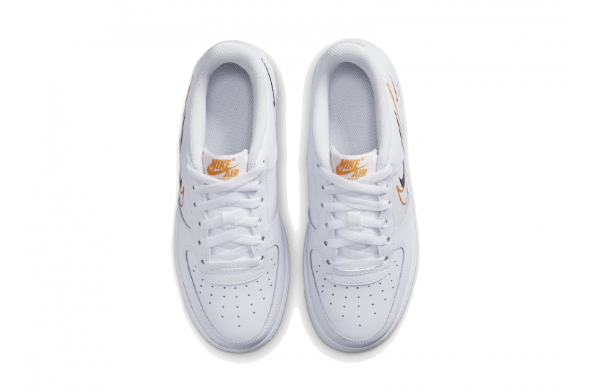 AIR FORCE 1 MULTI SWOOSH WHITE ORANGE GS [DV7141-100]