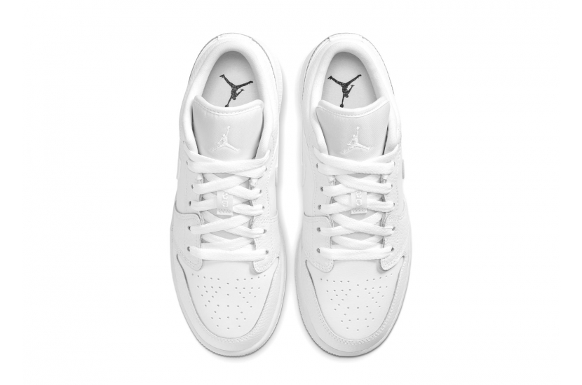 AIR JORDAN 1 LOW TRIPLE WHITE GS [553560-136]