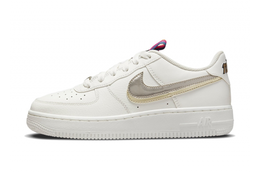 AIR FORCE 1 LV8 DOUBLE SWOOSH SILVER GOLD [DH9595-001]