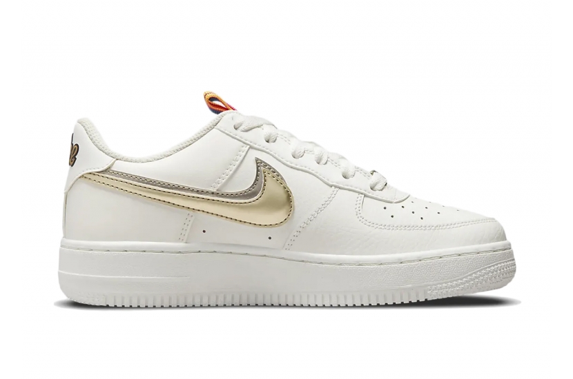 AIR FORCE 1 LV8 DOUBLE SWOOSH SILVER GOLD [DH9595-001]