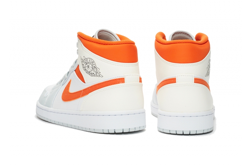 AIR JORDAN 1 MID STARFISH PURE PLATINUM [CW7591-100]