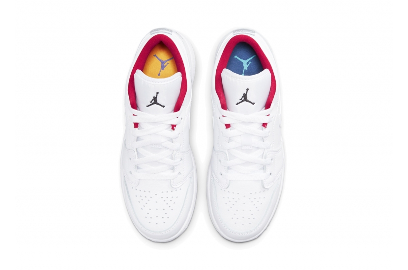 AIR JORDAN 1 LOW WHTE RED [553560-164]