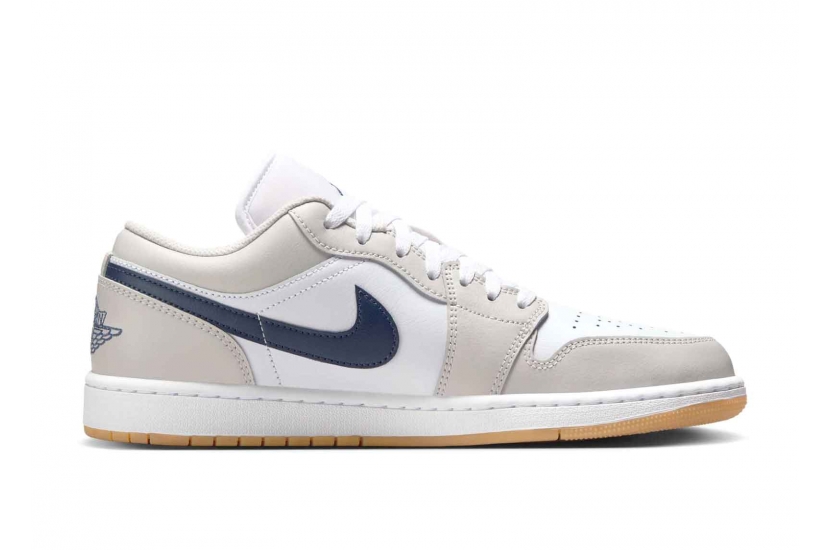 AIR JORDAN 1 LOW MIDNIGHT NAVY NEUTRAL GREY [553558-146]