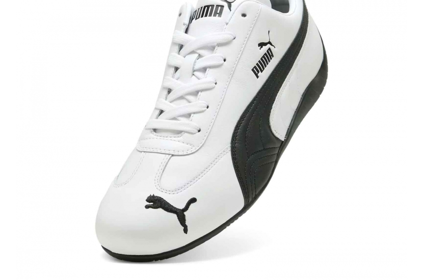 PUMA SPEEDCAT LEATHER WHITE BLACK [401603-02]