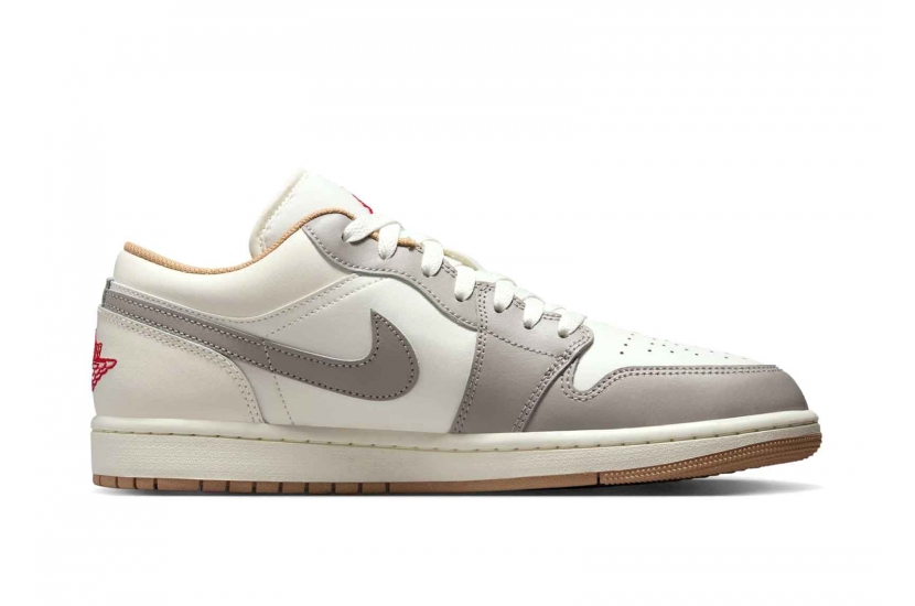 AIR JORDAN 1 LOW RED COLLEGE GREY [553558-169]