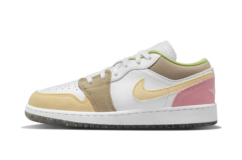 AIR JORDAN 1 LOW PASTEL GRIND VIVID GREEN GS [DJ0341-100]