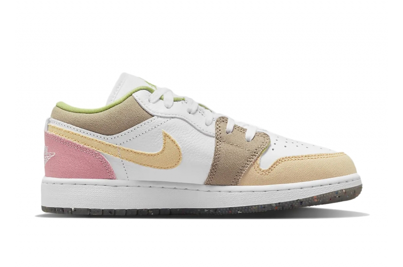 AIR JORDAN 1 LOW PASTEL GRIND VIVID GREEN GS [DJ0341-100]