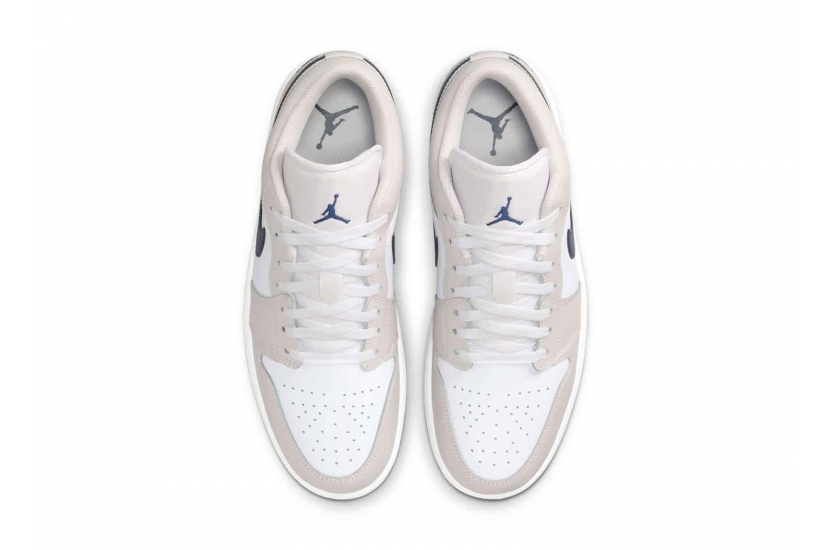 AIR JORDAN 1 LOW MIDNIGHT NAVY NEUTRAL GREY [553558-146]
