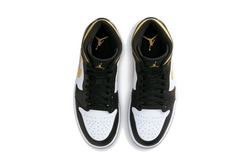 AIR JORDAN 1 MID WHITE POLLEN BLACK [554724-177]