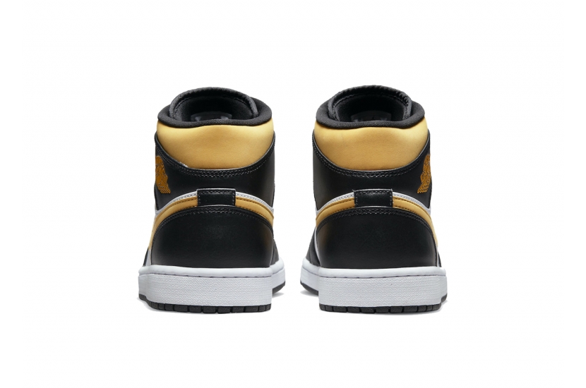 AIR JORDAN 1 MID WHITE POLLEN BLACK [554724-177]