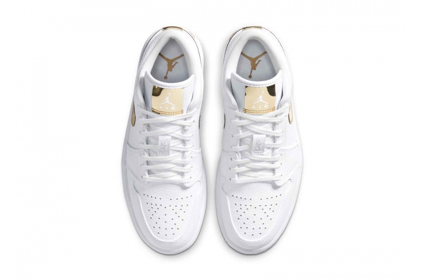 AIR JORDAN 1 LOW WHITE METALLIC GOLD W [CZ4776-100]