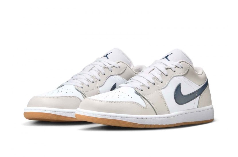 AIR JORDAN 1 LOW MIDNIGHT NAVY NEUTRAL GREY [553558-146]