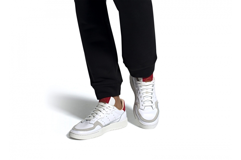  ADIDAS SUPERCOURT WHITE SCARLET [EF9181]
