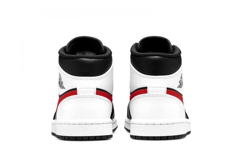 AIR JORDAN 1 MID BLACK CHILE RED WHITE [554724-075]