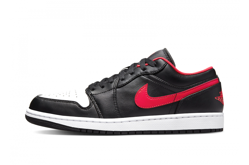 AIR JORDAN 1 LOW BLACK FIRED RED [553558-063]