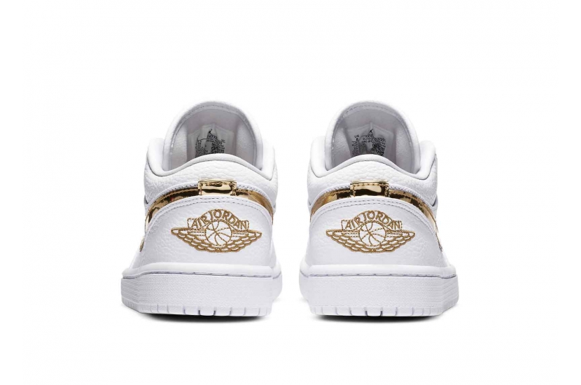 AIR JORDAN 1 LOW WHITE METALLIC GOLD W [CZ4776-100]