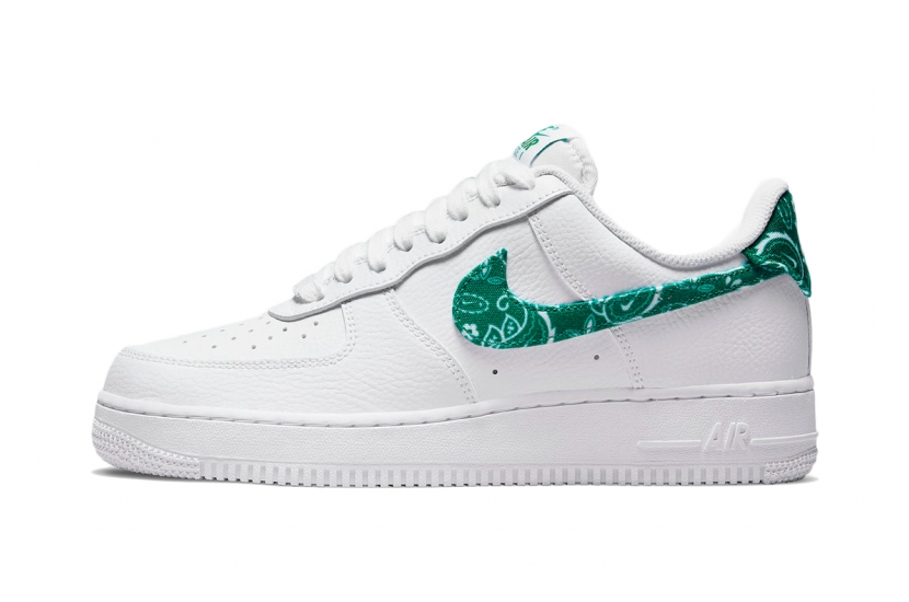 AIR FORCE 1 ESSENTIALS WHITE GREEN PAISLEY [DH4406-102]