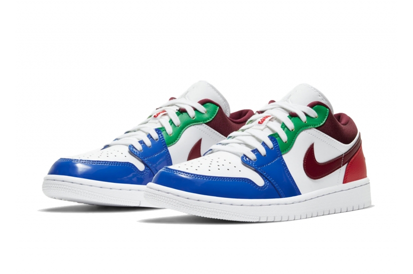 AIR JORDAN 1 LOW W WHITE MULTI COLOR [DB5455-100]