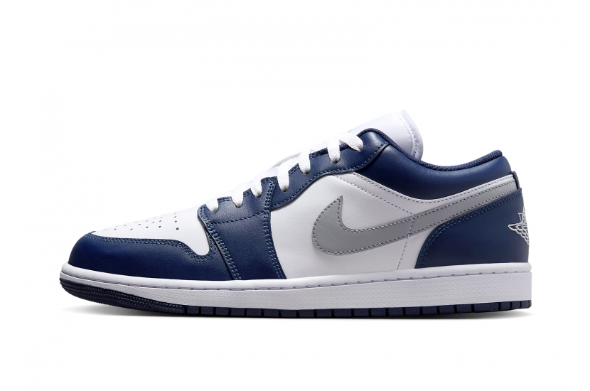 AIR JORDAN 1 LOW GS ‘MIDNIGHT NAVY WOLF GREY’ [553560-141] | [553558-141]