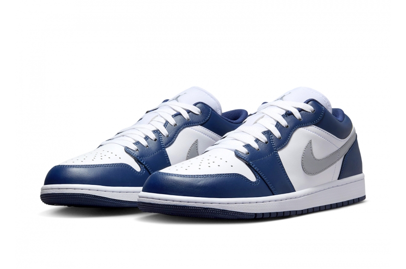 AIR JORDAN 1 LOW GS ‘MIDNIGHT NAVY WOLF GREY’ [553560-141] | [553558-141]